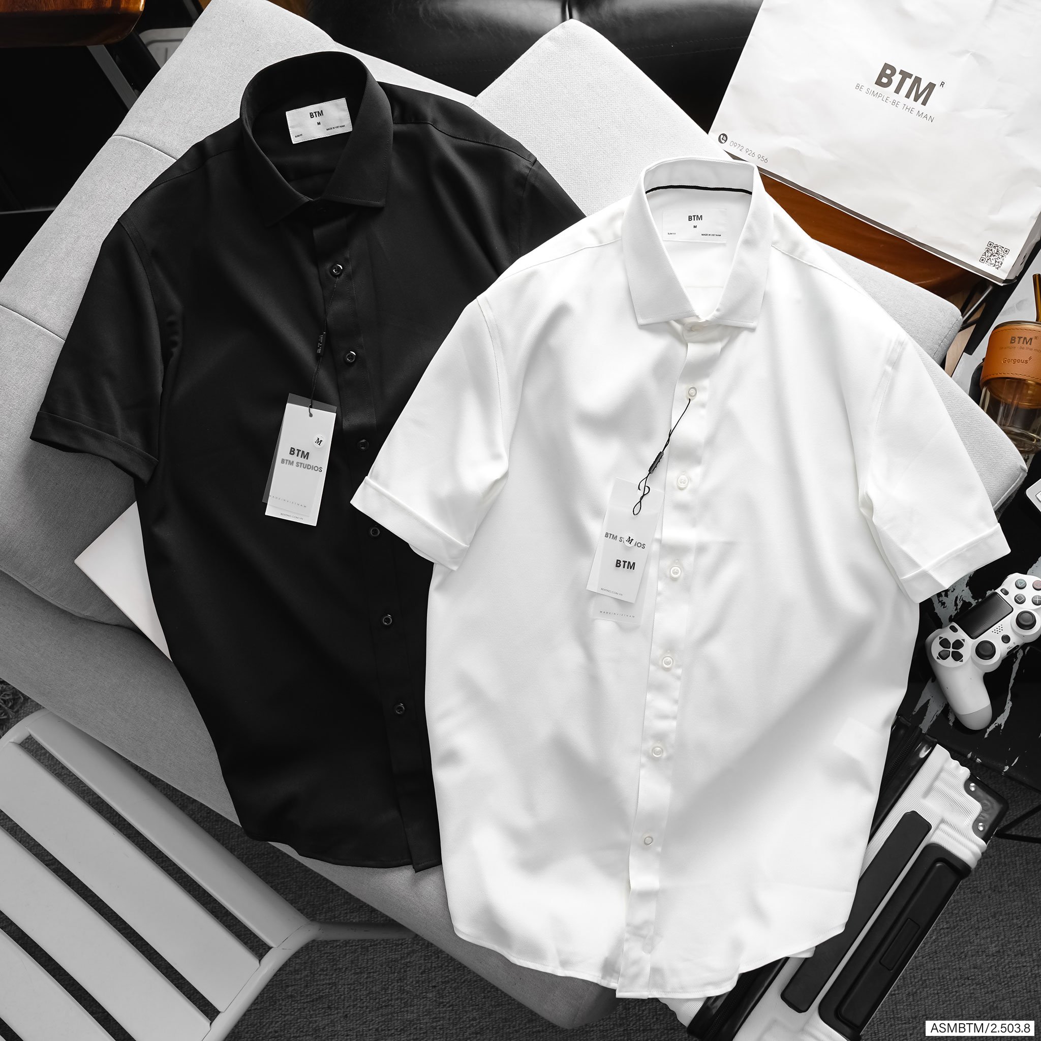 Áo sơ mi chéo BTM 25038