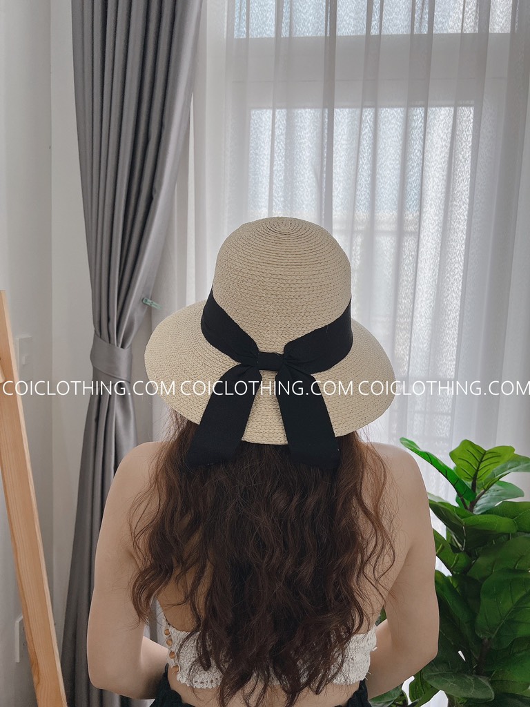 Nón cói FLAFIA cụp vành nơ