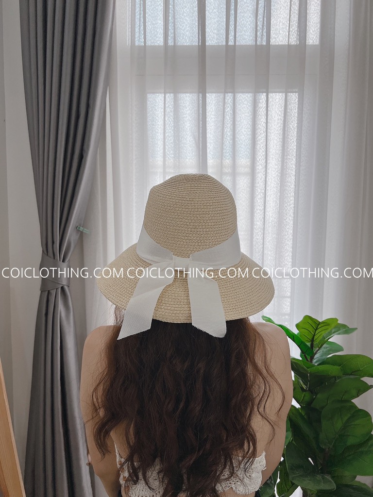 Nón cói FLAFIA cụp vành nơ