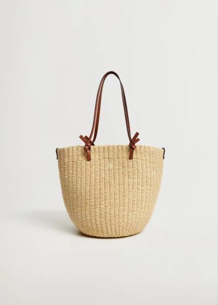 Túi Cói Bucket trơn