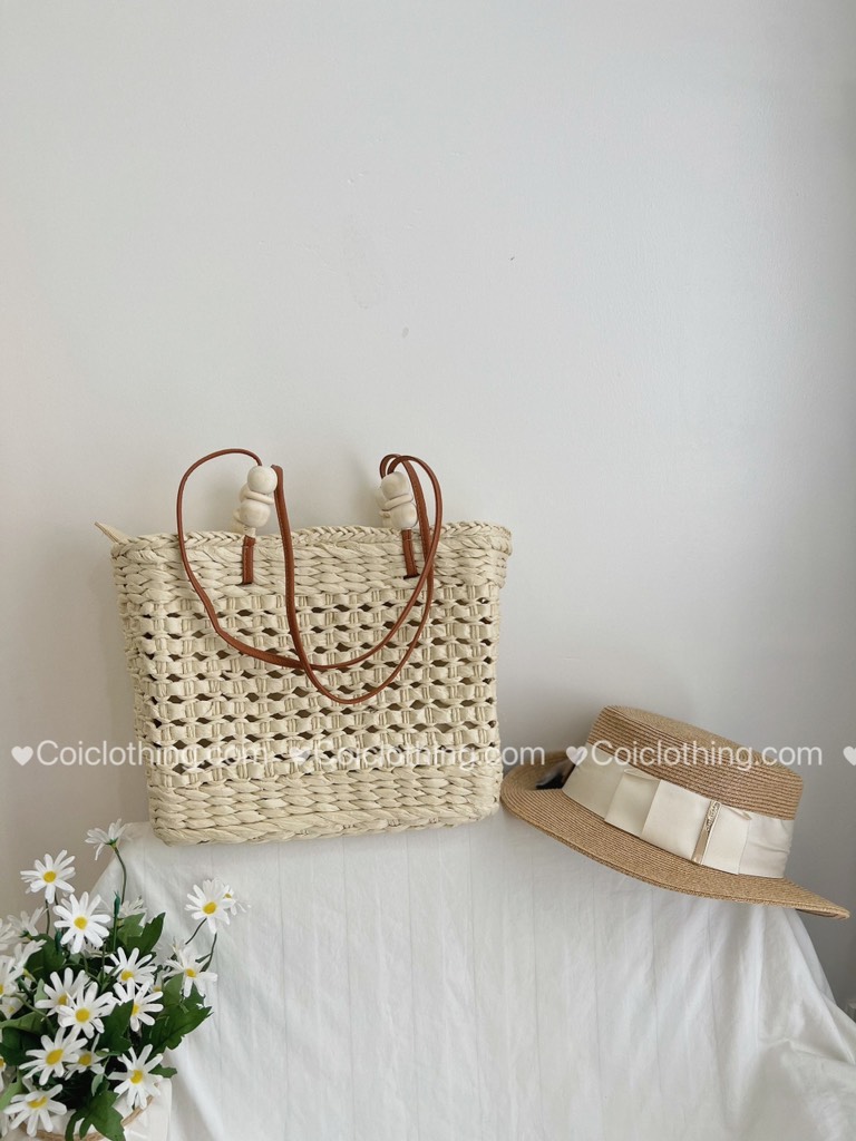 Túi cói XT thưa dây hột