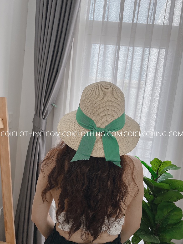 Nón cói FLAFIA cụp vành nơ