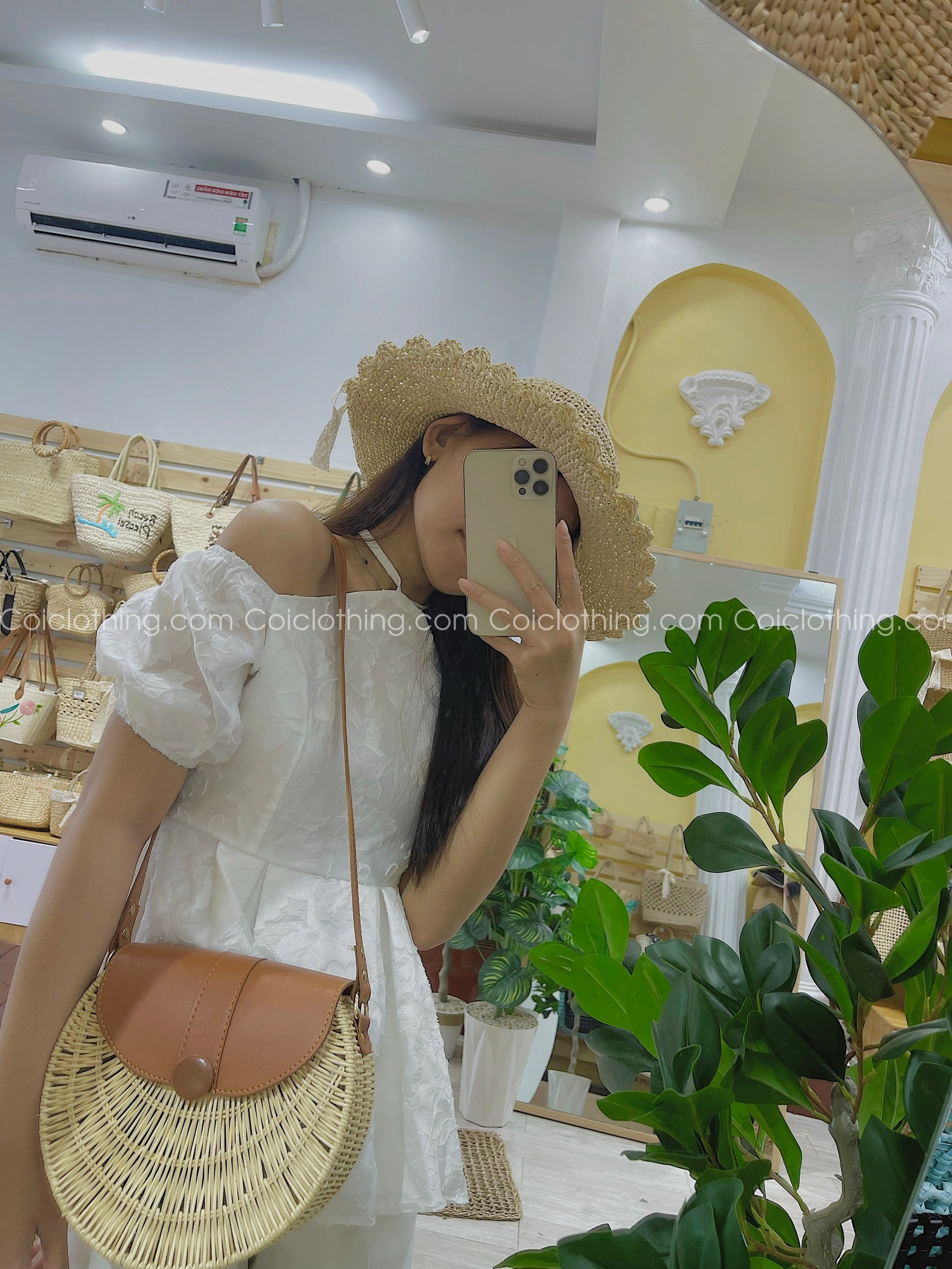 Túi mây mặt trăng nắp da