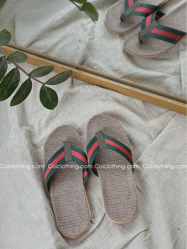 Dép cói xỏ ngón Thổ Cẩm