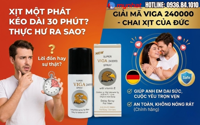 Viga 240000 là gì? Thực hư chuyện xịt một phát kéo dài 30 phút?