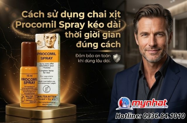 Cách sử dụng chai xịt Procomil Spray kéo dài thời gian đúng cách