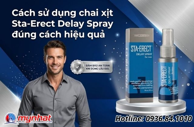 Cách sử dụng chai xịt Sta-Erect Delay Spray đúng cách hiệu quả