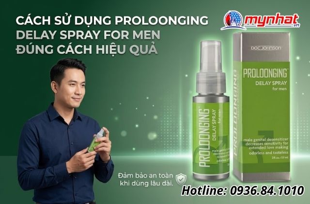 Cách sử dụng Proloonging Delay Spray For Men đúng cách hiệu quả