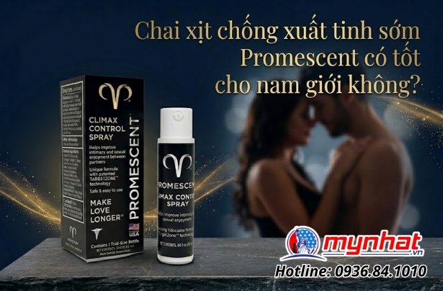 Chai xịt chống xuất tinh sớm Promescent có tốt cho nam giới không?
