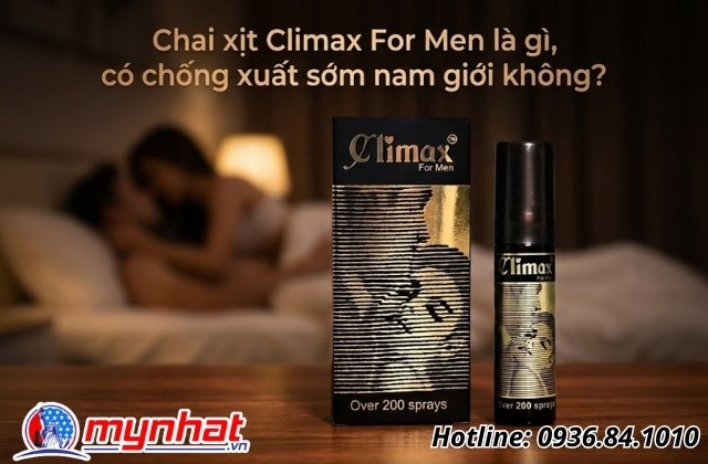 Chai xịt Climax For Men là gì, có chống xuất sớm nam giới không?