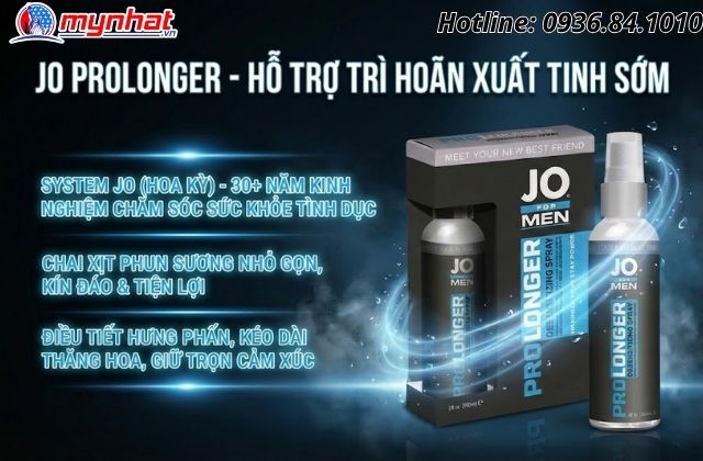 Chai xịt Jo Prolonger là gì, có giúp tăng thời gian quan hệ không?