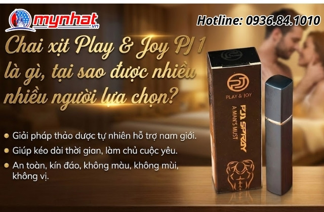 Chai xịt Play & Joy PJ 1 là gì, tại sao được nhiều người lựa chọn