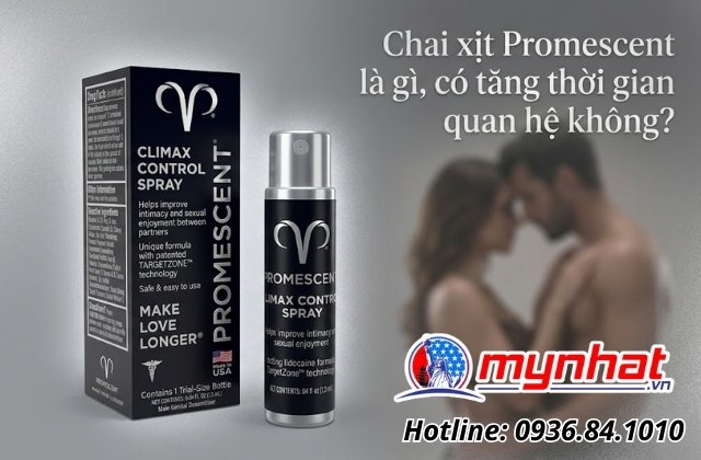 Chai xịt Promescent là gì, có tăng thời gian quan hệ không?