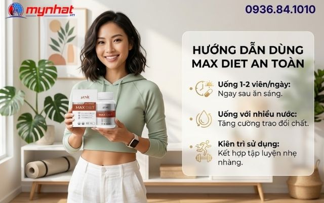 Hướng dẫn cách dùng viên uống giảm cân Max Diet Genie an toàn hiệu quả