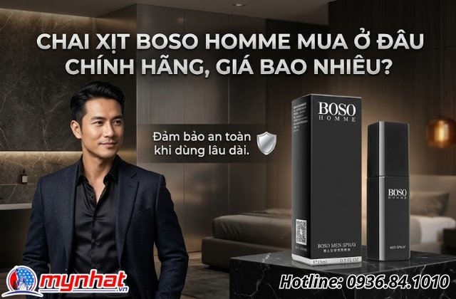 Chai xịt Boso Homme mua ở đâu chính hãng, giá bao nhiêu?