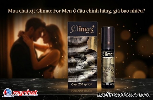 Mua chai xịt Climax For Men ở đâu chính hãng, giá bao nhiêu?