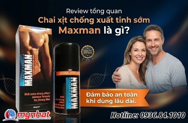 Review tổng quan Chai xịt chống xuất tinh sớm Maxman là gì?