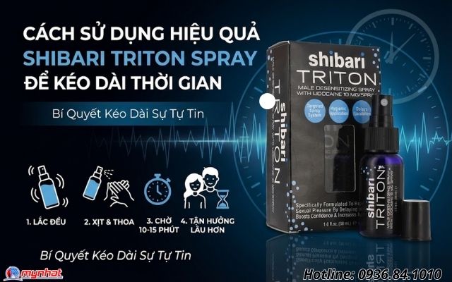 Cách sử dụng Shibari Triton Spray hiệu quả để kéo dài thời gian