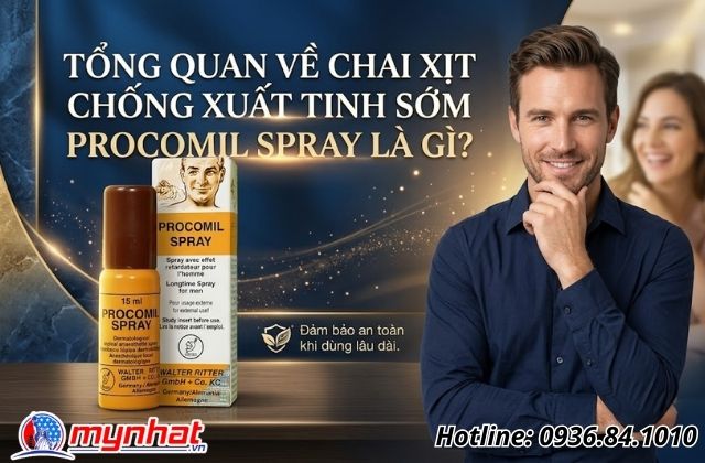 Tổng quan về chai xịt chống xuất tinh sớm Procomil Spray là gì?