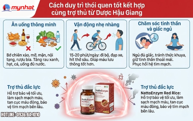 NattoEnzym Red Rice phòng tránh bệnh đột quỵ
