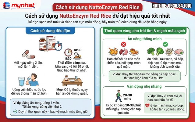 cách sử dụng NattoEnzym Red Rice 1 cách hiệu quả