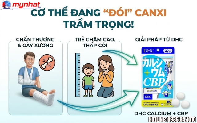 Cơ thể đang thiếu canxi
