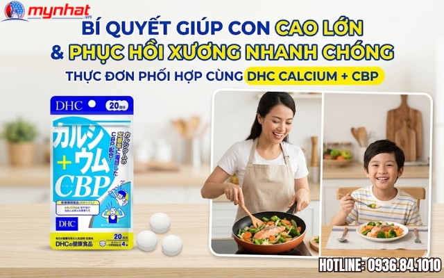 Thực đơn ăn uống và sử dụng viên uống Viên uống DHC Calcium + CBP