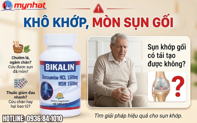 khô khớp và mòn sụn