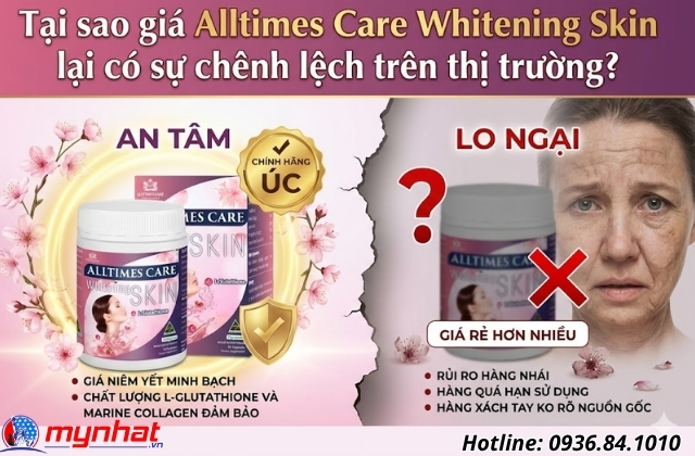 tại sao giá alltimes care whitening skin lại có sự chênh lệch trên thị trường