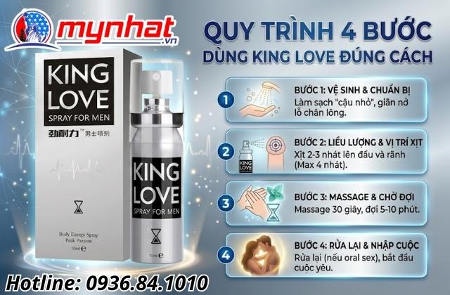 Hướng dẫn chi tiết cách dùng chai xịt King Love kéo dài thời gian