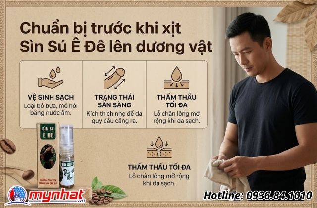 Chuẩn bị trước khi xịt Sìn Sú Ê Đê lên dương vật