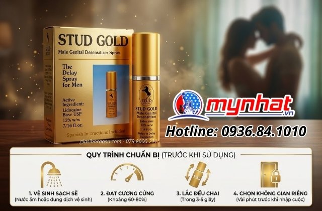Hướng dẫn chi tiết cách dùng chai xịt Stud Gold qua từng bước cụ thể