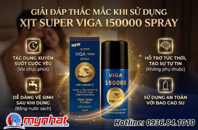 Giải đáp thắc mắc khi sử dụng xịt Super Viga 150000 Spray