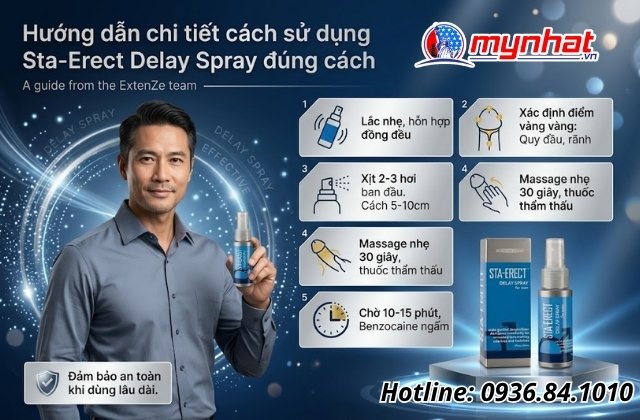 Hướng dẫn chi tiết cách sử dụng Sta-Erect Delay Spray đúng cách