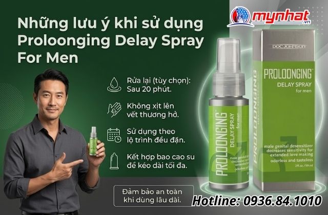 Những lưu ý khi sử dụng Proloonging Delay Spray For Men