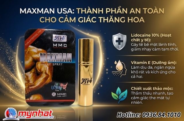 Thành phần bên trong chai xịt Maxman USA có thực sự an toàn?