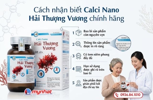 Cách nhận biết Calci Nano Hải Thượng Vương chính hãng