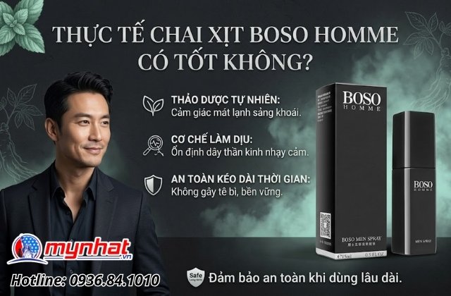 Thực tế chai xịt Boso Homme có tốt không?