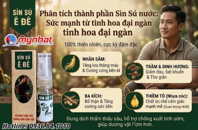 Phân tích thành phần trong Sìn Sú Ê Đê: Sức mạnh từ tinh hoa đại ngàn