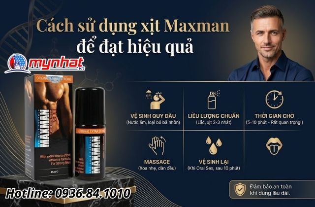Cách sử dụng xịt Maxman để đạt hiệu quả