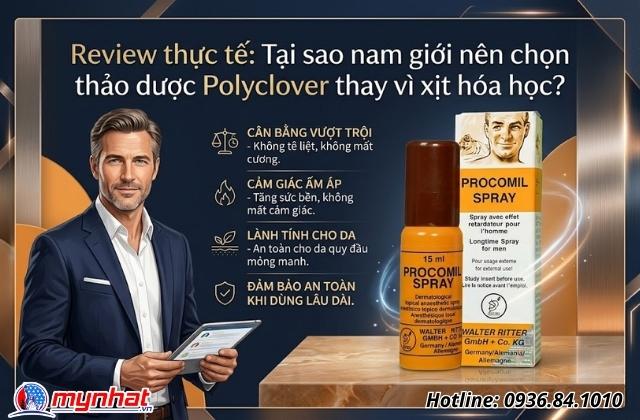 Review thực tế: Tại sao nam giới nên chọn thảo dược Procomil thay vì xịt hóa học?