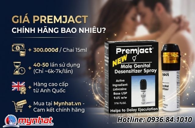 Giá chai xịt Premjact chính hãng hiện nay là bao nhiêu?