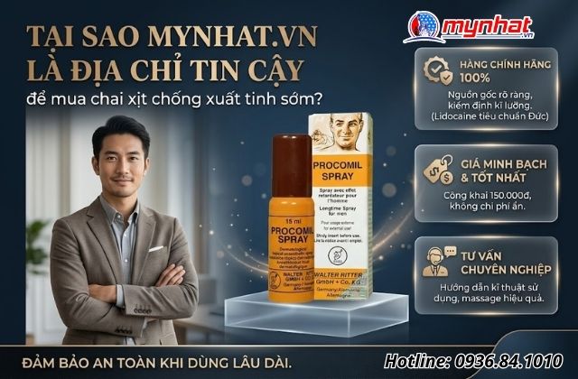 Tại sao Mynhat.vn là địa chỉ tin cậy để mua chai xịt chống xuất tinh sớm?