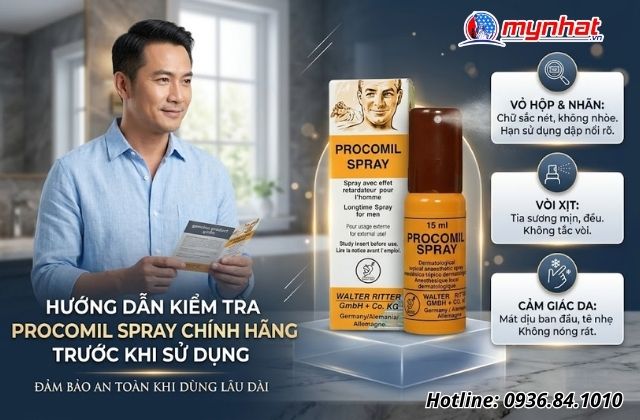 Hướng dẫn kiểm tra Procomil Spray chính hãng trước khi sử dụng