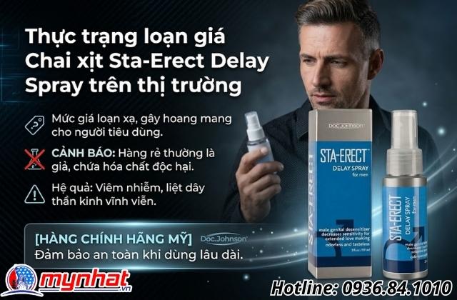 Thực trạng loạn giá Chai xịt Sta-Erect Delay Spray trên thị trường