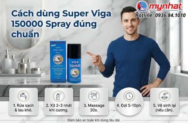 Cách dùng Super Viga 150000 Spray đúng chuẩn để hỗ trợ phong độ đỉnh cao