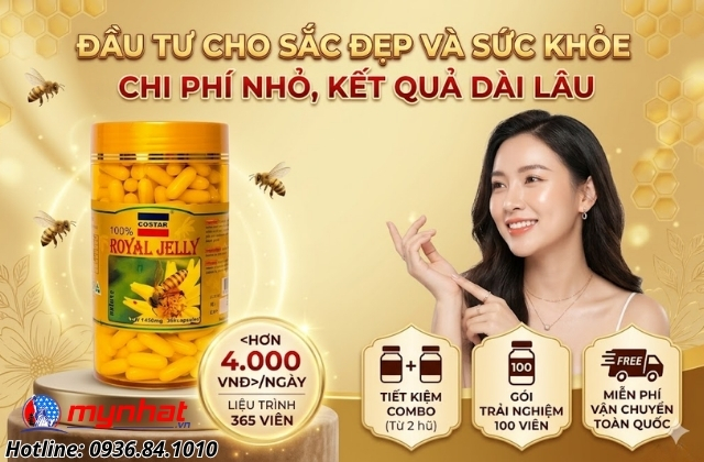 viên uống costar royal jelly là khoảng đầu tư cho sắc đẹp 