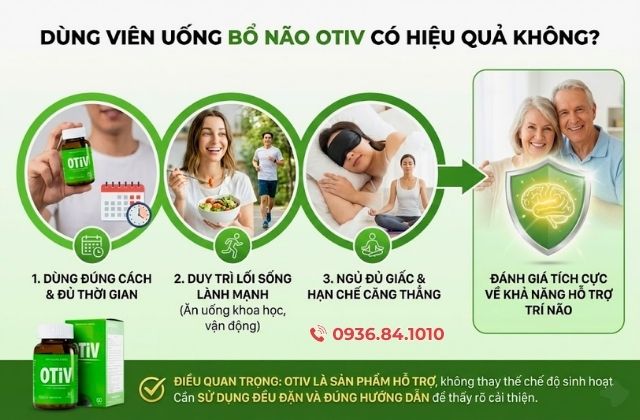 Dùng otiv bao lâu thì cơ hiệu quả