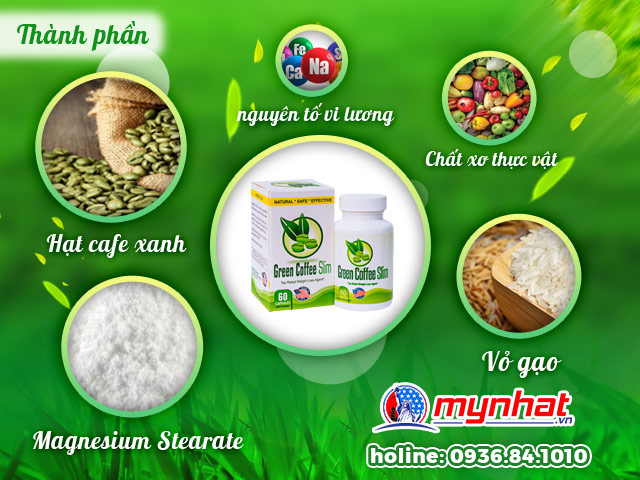 Thành phần có trong Green Coffee Slim