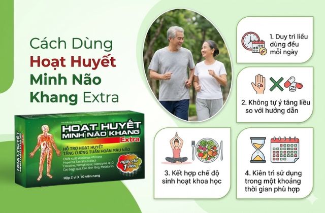 Cách Dùng Hoạt Huyết Minh Não Khang Extra